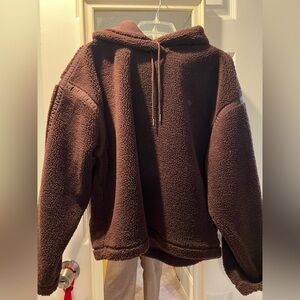 NWOT adidas Brown Fleece Hoodie Sweater